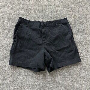 Banana Republic Shorts Womens Size 14 Black Viscose Blend Chino Casual Classic